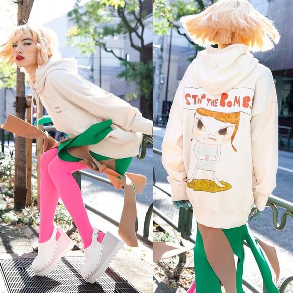 Stella McCartney Tops - Stella McCartney Yoshitomo Nara Stop The Bombs Hoodie Sweatshirt XS